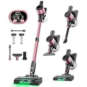 Pink Cordless Vacuum Cleaner with Attachments A27 model